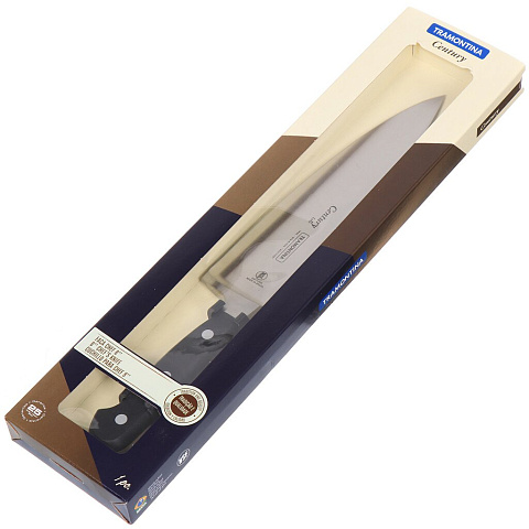 Нож кухонный Tramontina, Century, шеф-нож, нержавеющая сталь, 20 см, рукоятка пластик, 24011/108-TR