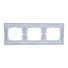 Рамка трехпостовая, горизонтальная, пластик, белая, без вставки, Lezard, Karina, 707-0200-148 - фото 2