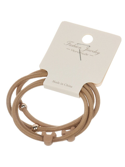 Набор резинок с бусинами и медвежонком, 4шт, A110065