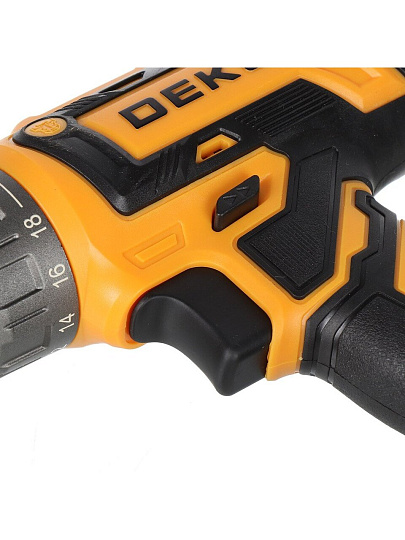 Дрель-шуруповерт аккумуляторный, Deko, DKCD20FU-Li, 20 В, быстрозажимной патрон, без ЗУ и АКБ, коробка, 063-4454
