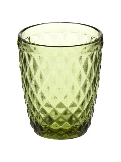 Набор стаканов 200 мл, стекло, 6 шт, Ромб, зеленый, AYM00360