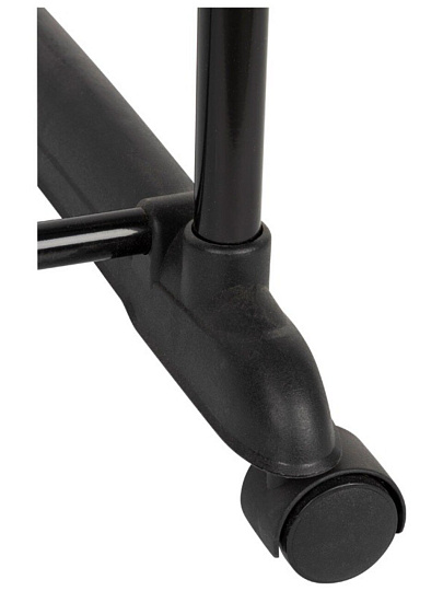 Вешалка напольная нержавеющая сталь, с колесами, полка для обуви, телескопическая, 15 кг, 312172, 2 перекладины, 81х42х96х170 см