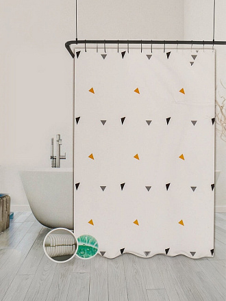 Штора для ванн 180х180 см, Peva, Геометрия, T2022-7101