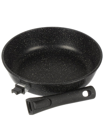 Набор посуды алюминий, антипригарное покрытие, 4 предмета, сковорода 26 см, жаровня 3 л, кастрюля 4 л, крышка стекло, Горница, нУн01аг