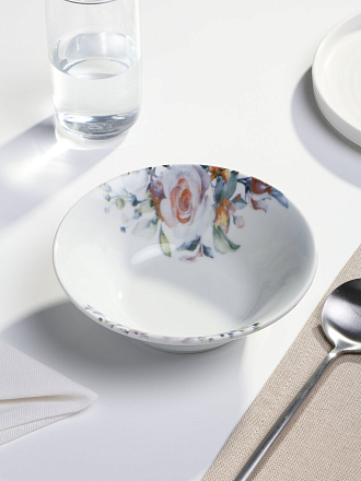 Салатник фарфор, круглый, 17х5 см, 0.6 л, Идиллия Верона, Добрушский фарфоровый завод, 0С2366Ф34