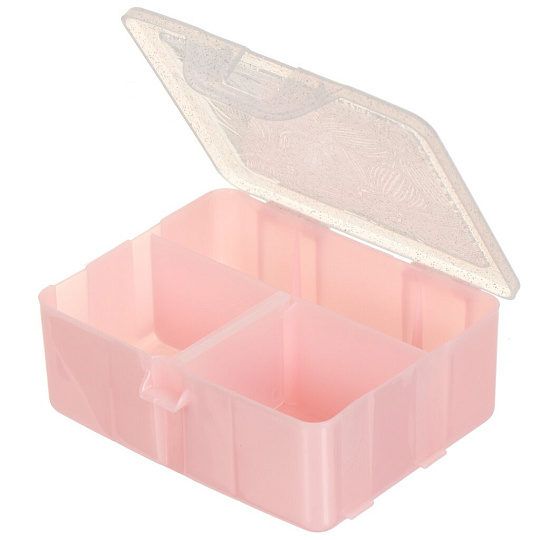 Органайзер для мелочей, Orchid, полипропилен, с разделителями, 11х9.5х4.2 см, XS, розовый, Keeplex, KL4013