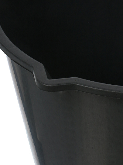 Ведро пластик, 16 л, черное, строительное, со сливом, антиударное, вс16а