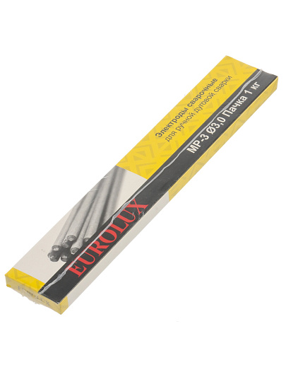 Электроды Eurolux, МР-3, 3х350 мм, 1 кг, коробка