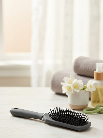 Расческа для волос массажная, узкая, графит, Studio style, 844164-4549