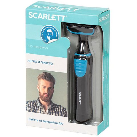 Набор для стрижки Scarlett, SC - TR310M50, аккумуляторный, машинка, триммер для удаления волос в носу и ушах