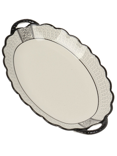 Блюдо керамика, овальное, 19.5х31х3.5 см, с ручками, RasheL, R-31101