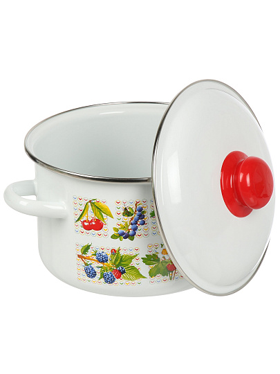 Набор посуды эмал сталь, 2 пр, кастрюли 2, 3 л, индукц, СтальЭмаль, Вкус лета, 1KB361M