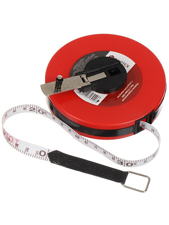 Рулетка геодезическая, 10 м, лента ПВХ, 12.5 мм, Bartex
