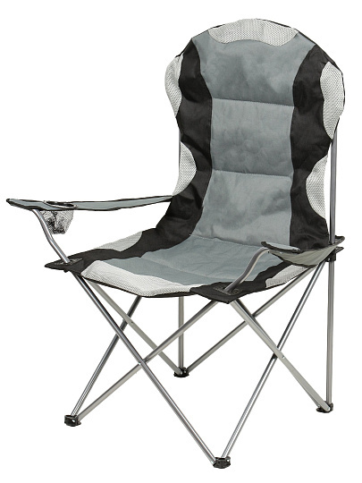 Стул-кресло 59х59х110 см, серо-черное, полиэстер 600D, 120 кг, YTBC1007-black/grey