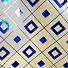 Бумага подарочная крафт Синяя геометрия 76689, 100х70 см - фото 2
