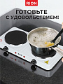 Плита электрическая Rion, 2000 Вт, 2 конфорки, диск, эмаль, механическая, переключатель поворотный, белая - фото 6