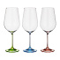 Бокал для вина, 550 мл, стекло, 6 шт, Bohemia, Виола, цветные ножки, 40729/D2222/550 - фото 2