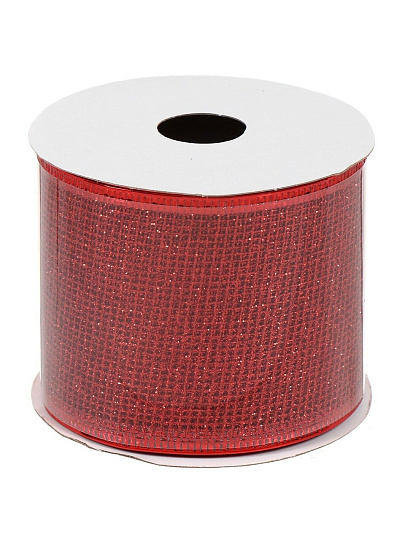 Лента декоративная полиэстер, 270х6.3 см, красная, Y4-4196