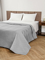 Покрывало 2-спальное, 180х200 см, 100% полиэстер, стеганое, Silvano, Сетка, серое - фото 7
