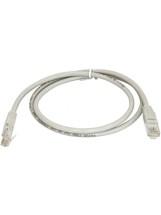 Кабель UTP, 0.5 м, литой, многожильный, кат. 5е, серый, 108-100