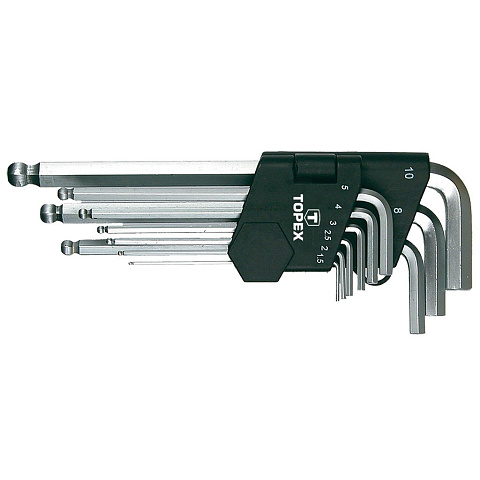 Ключи шестигранные 1.5-10 мм, набор 9 шт., TOPEX, 35D957