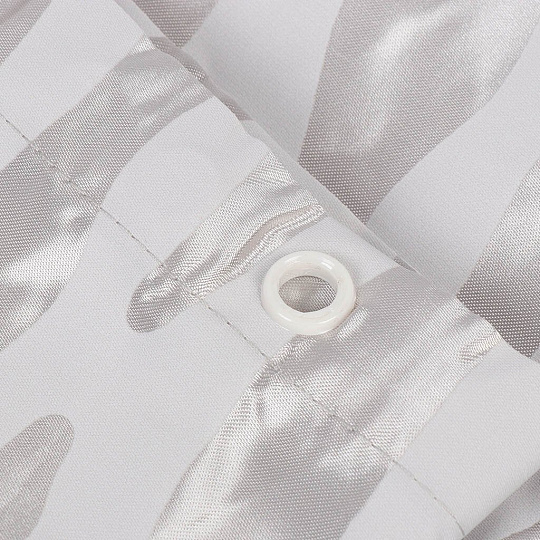 Штора для ванн 180х200 см, полиэстер, Swensa, Geo, светло-серая, SWC-90-87-LGY