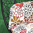 Подвесное кресло Кокон, 1-мест, 105х105х195 см, 100 кг, кофейное, ротанг, подушка цветочная, Y6-1805 - фото 2