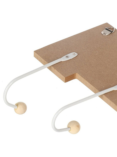 Ключница 29х20 см, МДФ, 4 крючка, на декоративном панно, Y6-10517