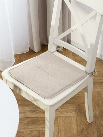 Сиденье мягкое 100% полиэстер, 37х37 см, 2 шт, бежевое, A140077