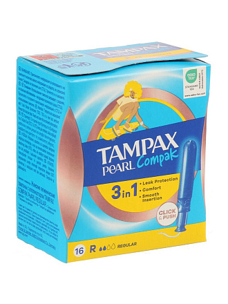 Тампоны Tampax, Compak Pearl Regular Duo, 16 шт