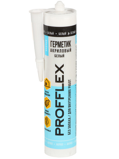 Герметик акриловый, Profflex, 260 мл, белый