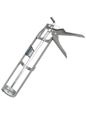 Пистолет для герметика, 225 мм, скелетный усиленный, шток 8 мм, с фиксатором, Bartex, 150025