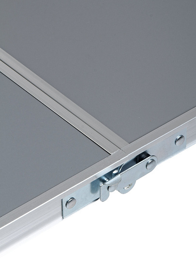 Стол складной 120х60х70 см, 4 стула, прямоугольный, металл, столешница МДФ, серый