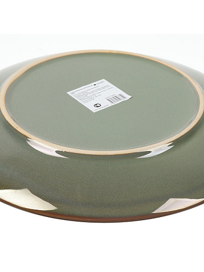 Тарелка обеденная, керамика, 26 см, круглая, Verde зеленый, Daniks, ST2155-2