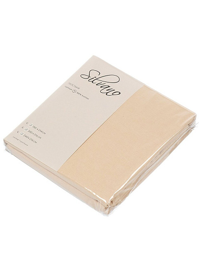 Простыня 1.5-спальная, 150 х 214 см, 100% хлопок, поплин, Silvano, Латте