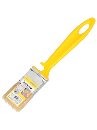 Кисть плоская, Акор, Эмали, 10х35 мм, натуральная щетина, рукоятка пластик, 172 10 035