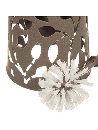 Ерш для туалета Idea, Флора, напольный, пластик, французский серый, М 5026