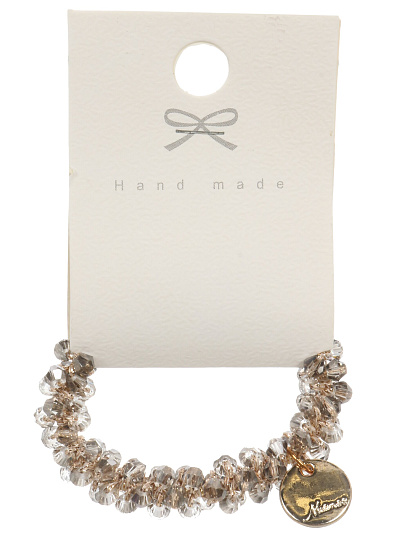 Резинка для волос 8 см, в ассортименте, с бусинами, Y4-11617