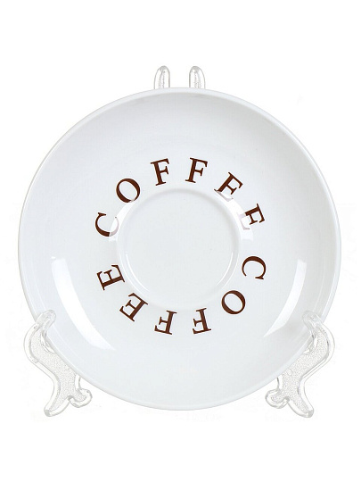 Набор чайный фарфор, 12 предметов, на 6 персон, 180 мл, металлическая подставка, Кофе-брейк, RS097-1473J, подарочная упаковка