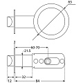 Защелка врезная, Аллюр, 5560 BK AB, 8389, с фиксатором, бронза - фото 3