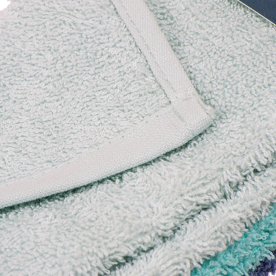 Набор кухонных полотенец 3 шт, 30х50 см, махровый, 100% хлопок, 450 г/м2, Barkas, Quanty, светло-голубой, тиффани, светло-синий, 450гр, Узбекистан, AI-3105005