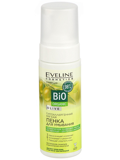 Пенка для умывания Eveline, Гипоаллергенная, для всех типов кожи, 150 мл