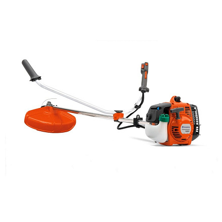 Триммер бензиновый, Husqvarna, 128R, 9527157-67, 1 л.с., 52 куб.см, U-ручка, леска/нож, неразборный вал