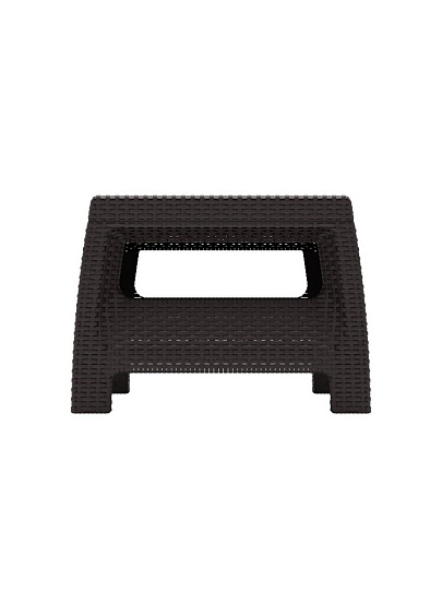 Стол пластик, Альтернатива, Ротанг-плюс, 76.5х57х42 см, прямоугольный, пластиковая столешница, мокко, М8841