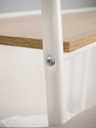 Стеллаж металл, ЛДСП, 4 секции, 65х38.5х147 см, белый, ЗМИ, Скандинавия 24, СТСП24 Б