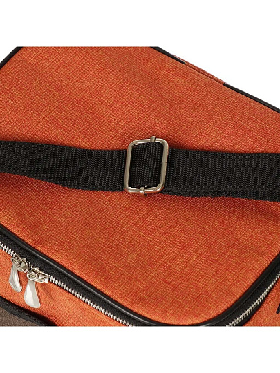 Термосумка 7 л, 23х16х18 см, полиэстер, алюминий, оранжевая, UV-3-018/1