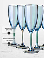 Бокал для шампанского, 170 мл, стекло, 6 шт, Glasstar, Васильковый 3, RNVS_1687_3 - фото 2