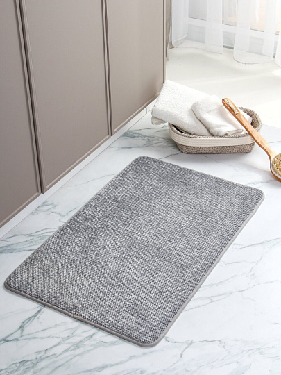 Коврик для ванной, 0.5х0.8 м, серый Y4-9930