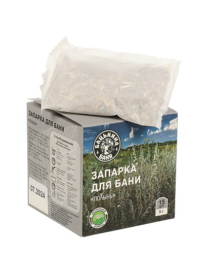 Запарка для бани 5 г, фильтр-пакет, 15 шт, Бацькина Баня, Полынь, 21032
