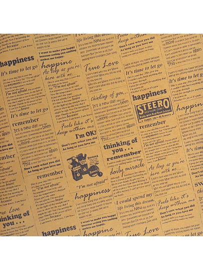 Бумага упаковочная 100х70 см, в ассортименте, с декоративным рисунком, 2 штуки, Y4-5073